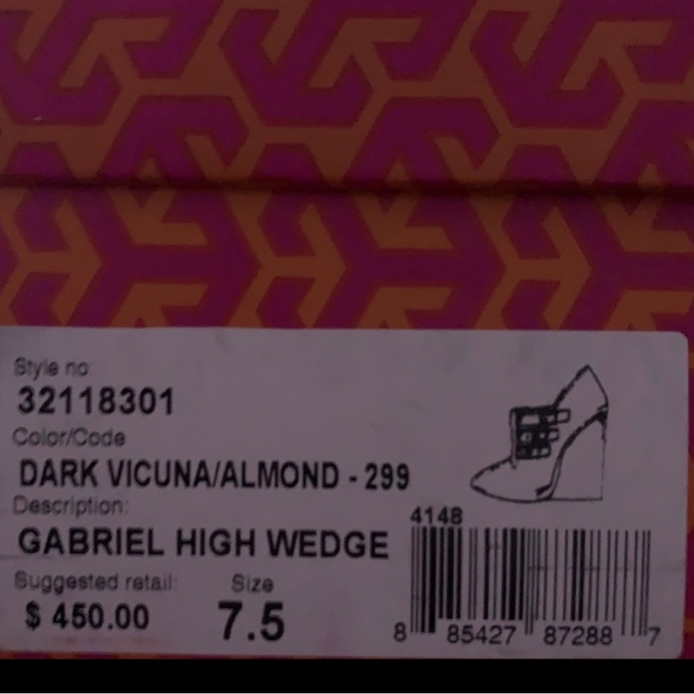 TORY BURCH GABRIEL HIGH WEDGE SHOE - Picture 6 of 6